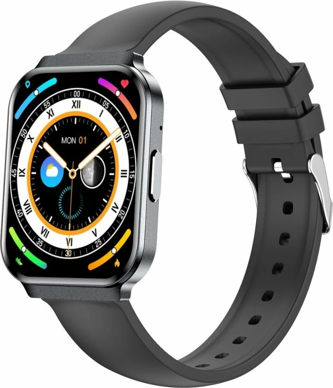 Smartwatch Gravity GT44-5, e zezë, set me rrip dhe byzylyk