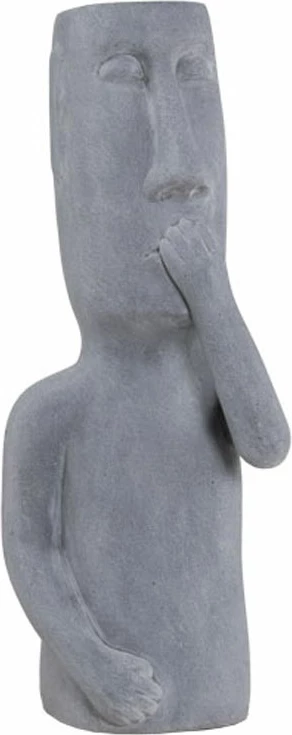 Figurë dekorative Peru Man, gur sintetik, gri, 21x20x51cm