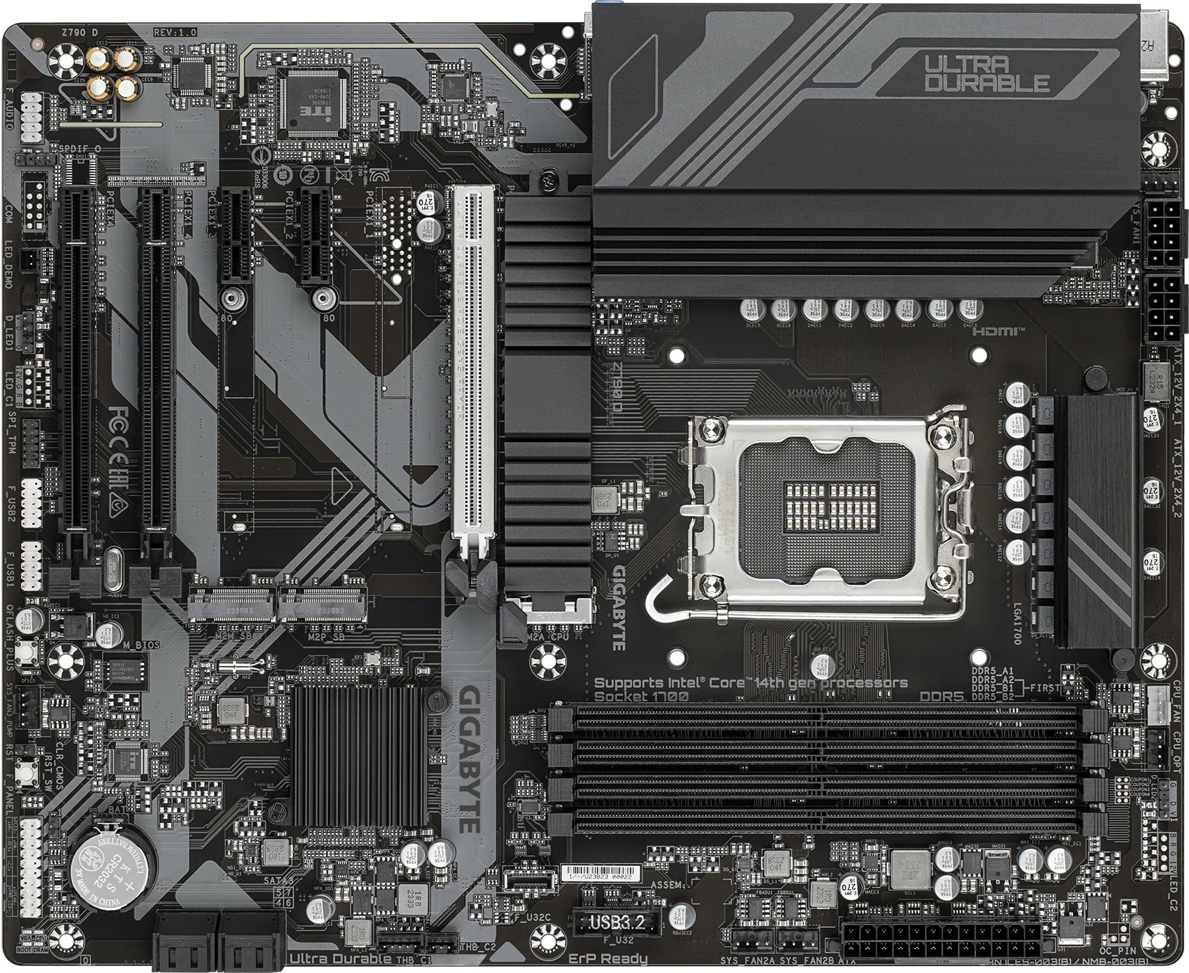 Pllakë amë Gigabyte GA-Z790 D, Socket 1700, Ultra Durable, e zezë