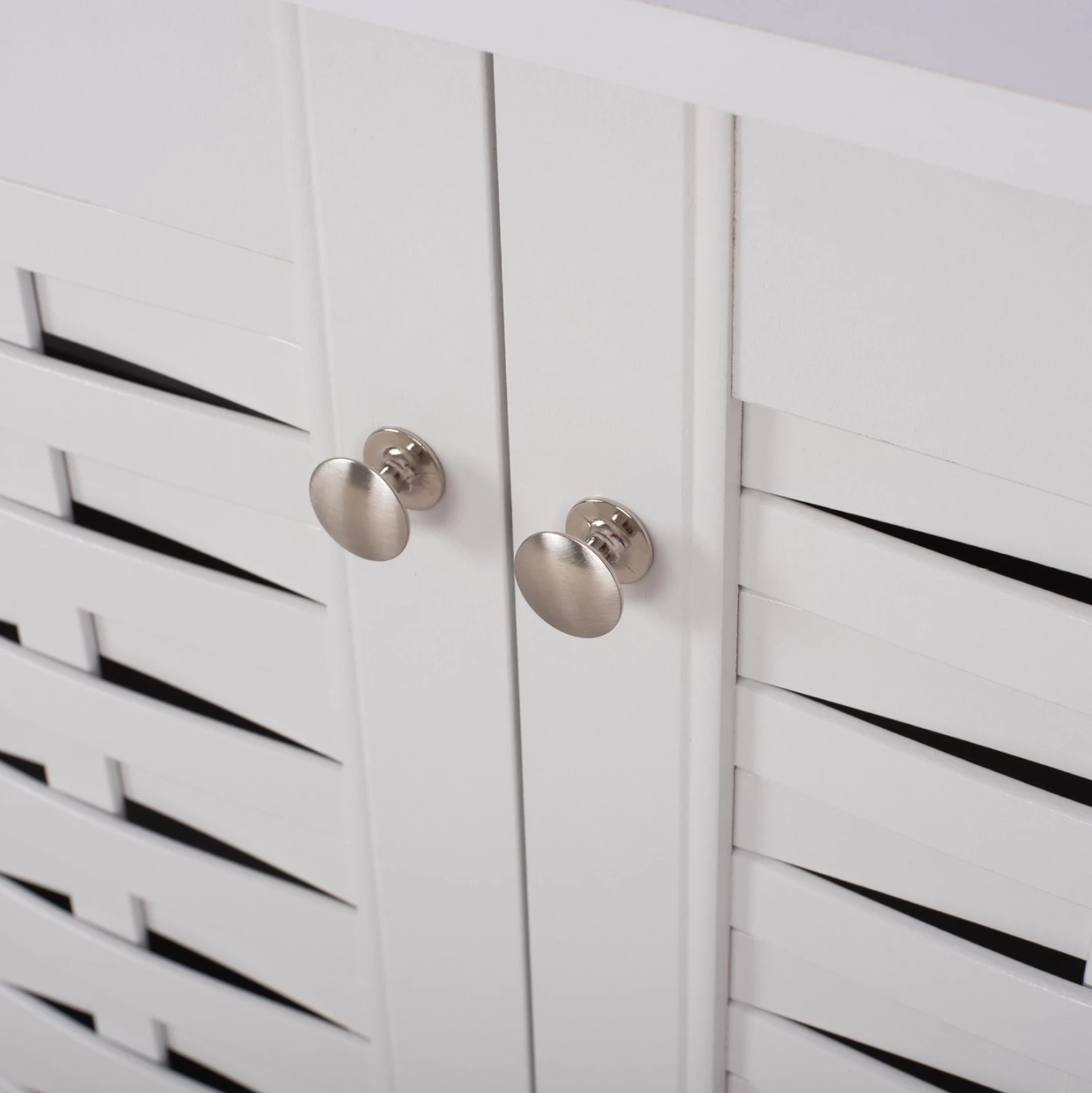 Dollap këpucësh IGGY melaminë, 3 dyer, bardhë, me këmbë, 114Χ34Χ68Hcm, FH2211.05