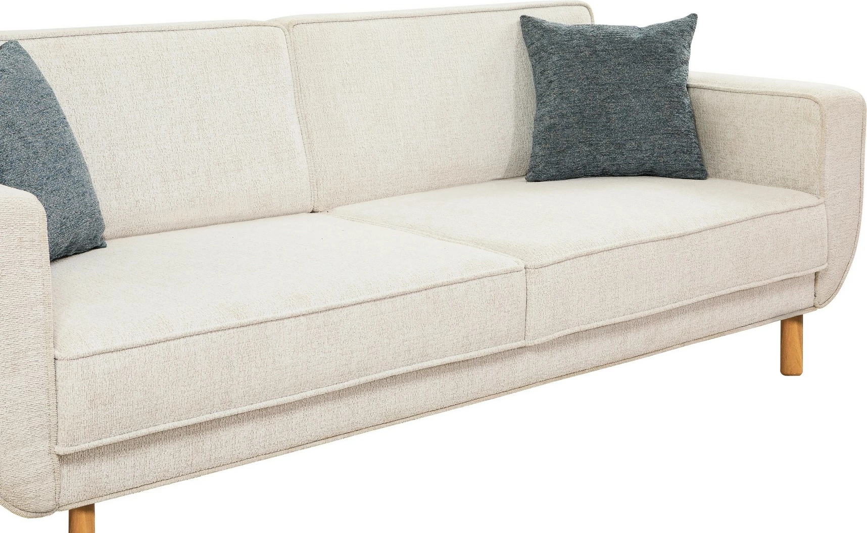 Set divan-krevat Atelier del Sofa, Larus Wood, ngjyrë lisi dhe krem
