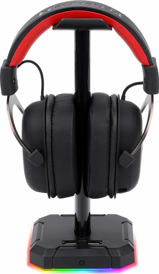 Stativ për kufje Redragon HA300 Scepter Pro, RGB, 4x USB 2.0, me kabllo Type-C, e zezë