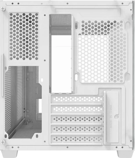 Kasë, Darkflash C275P, Mini Tower M-ATX/ITX, panoramike 270° me xham të temperuar, pa ventilatorë, e bardhë