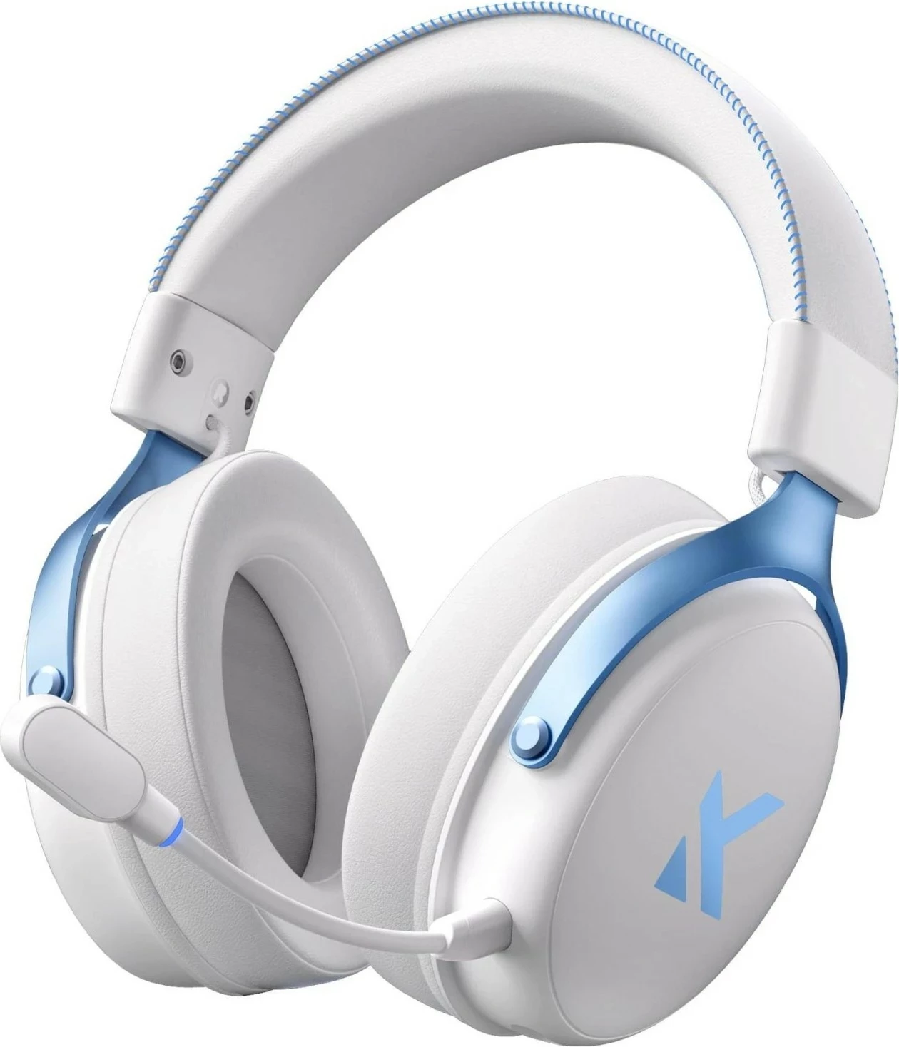 Kufje gaming Mchose HW-V9, 7.1, wireless/USB, mikrofon i shkëputshëm, bardhë-kaltër