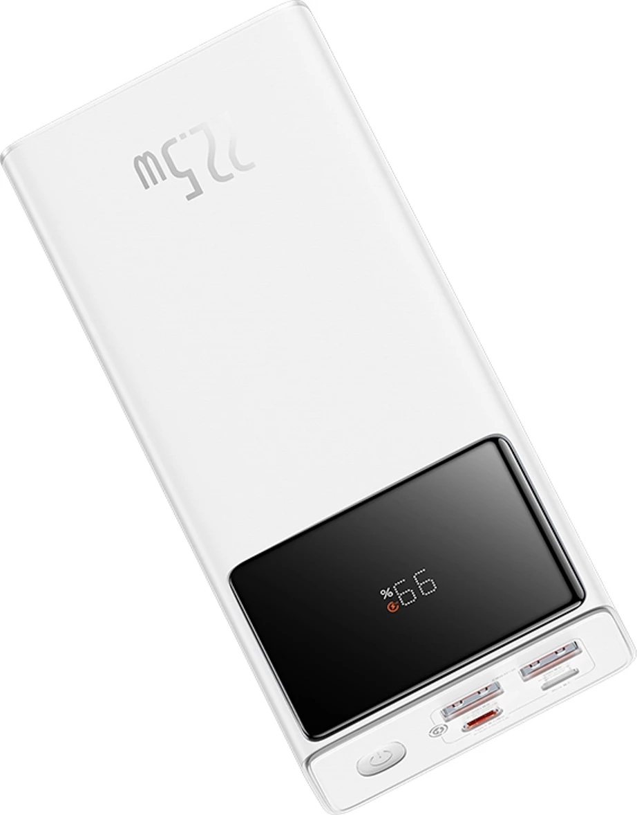 Powerbank Baseus EnerFill FP41, 30000mAh, 22.5W, me kabllo USB-A në USB-C, Bardhë
