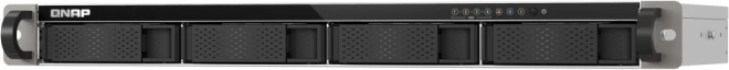 Server NAS QNAP TS-433eU për 4 disqe, 1U rack, 4GB RAM, 2x 2.5GbE, i zi