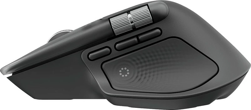 Maus Logitech MX Master 4, wireless Bluetooth/2.4 GHz, 8 butona, USB-C, Graphite