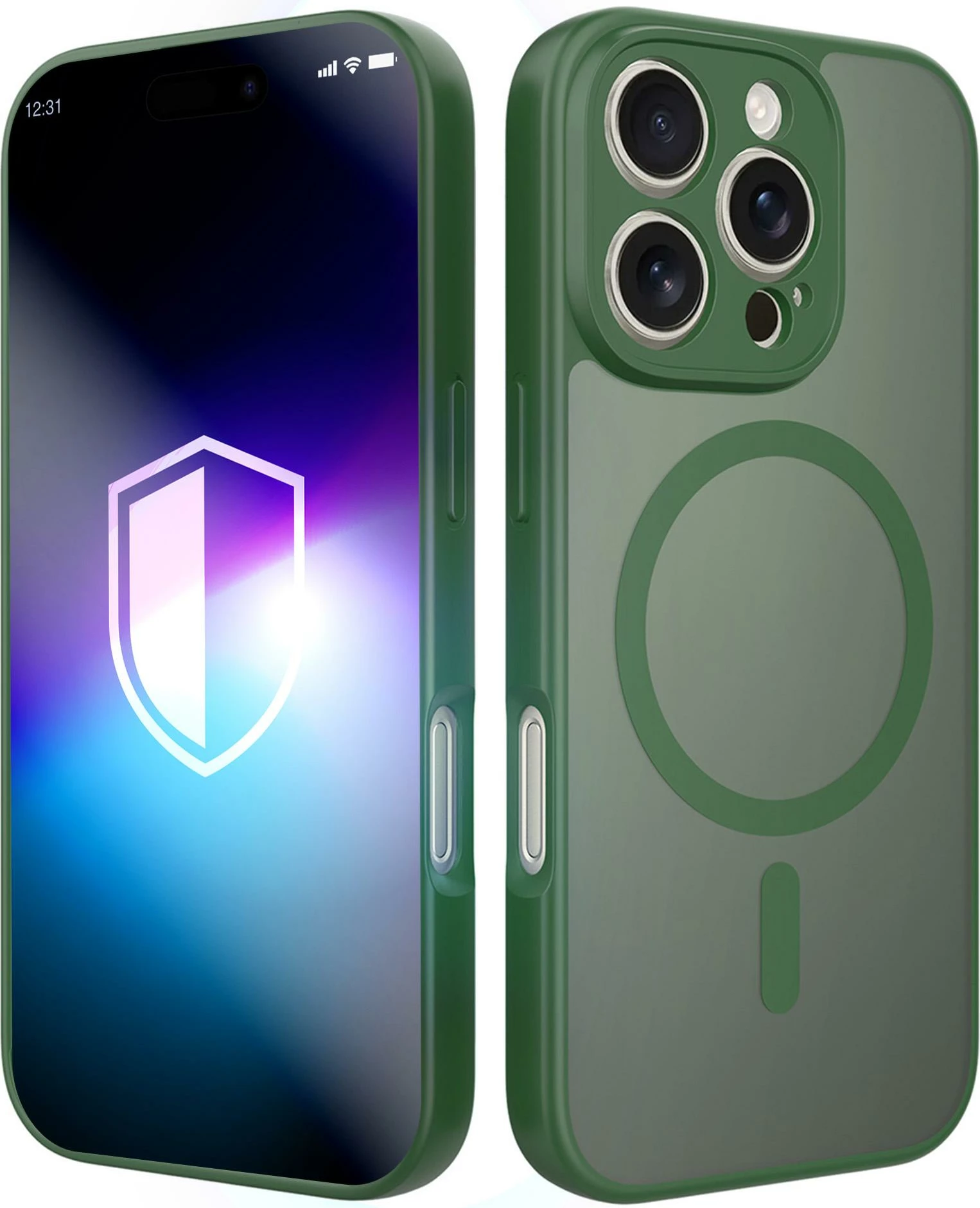 Mbështjellës 3mk Misty MagCase për iPhone 16 Pro Max, MagSafe, përfundim mat, i gjelbër, në kuti