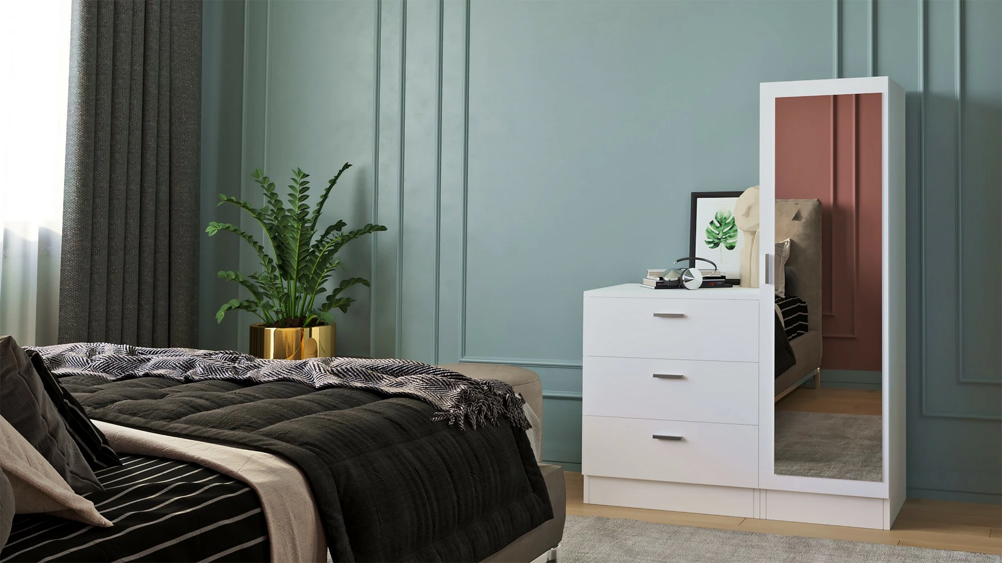 Dollap multifunksional Hanah Home, Cc6-W, i bardhë