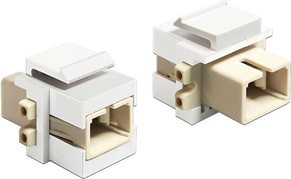 Adapter fiber optik DeLOCK 86331, SC në SC, modul keystone, bezhë
