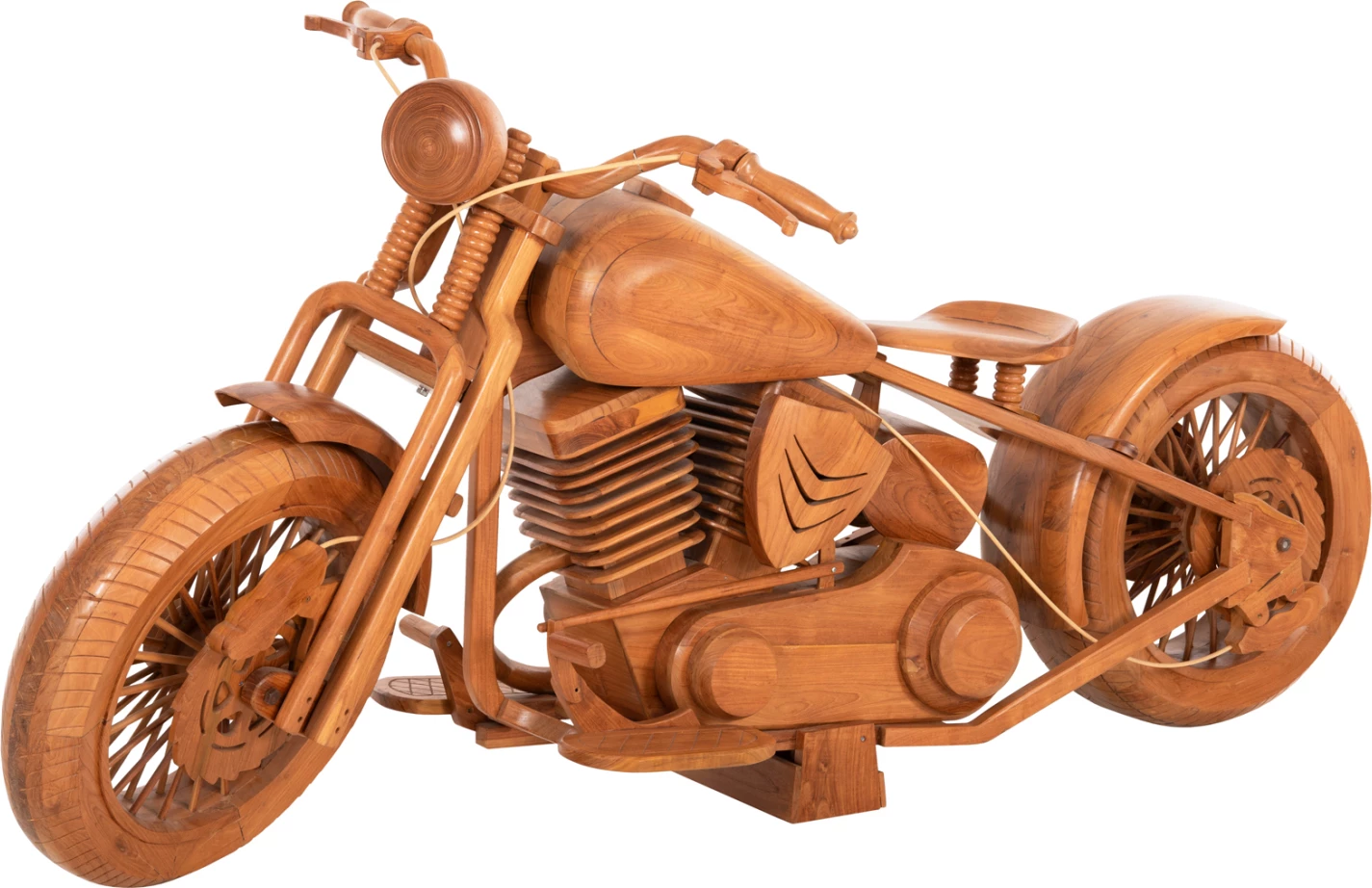 Dekor motorçikletë dyshemeje, dru tik, FH4389, 220x88x102 cm