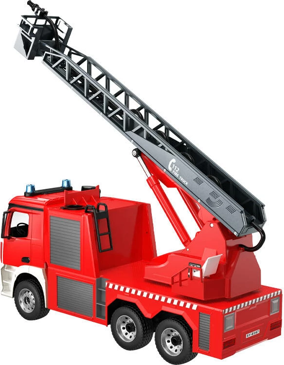 Kamion zjarri me telekomandë Double Eagle Mercedes-Benz Arocs E667-003, 1:20, i kuq