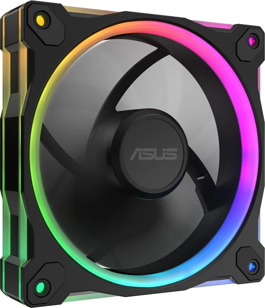 Ventilatorë për kasë kompjuteri ASUS Prime MR120 Fan ARGB, 12 cm, 3 copë, Zi