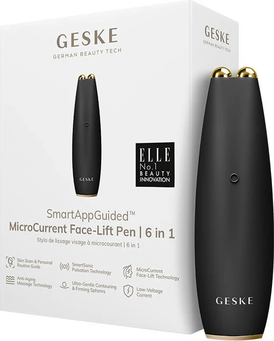 Pajisje ngritëse fytyre me mikro-kurrent Geske MicroCurrent Face-Lift Pen 6in1, gri