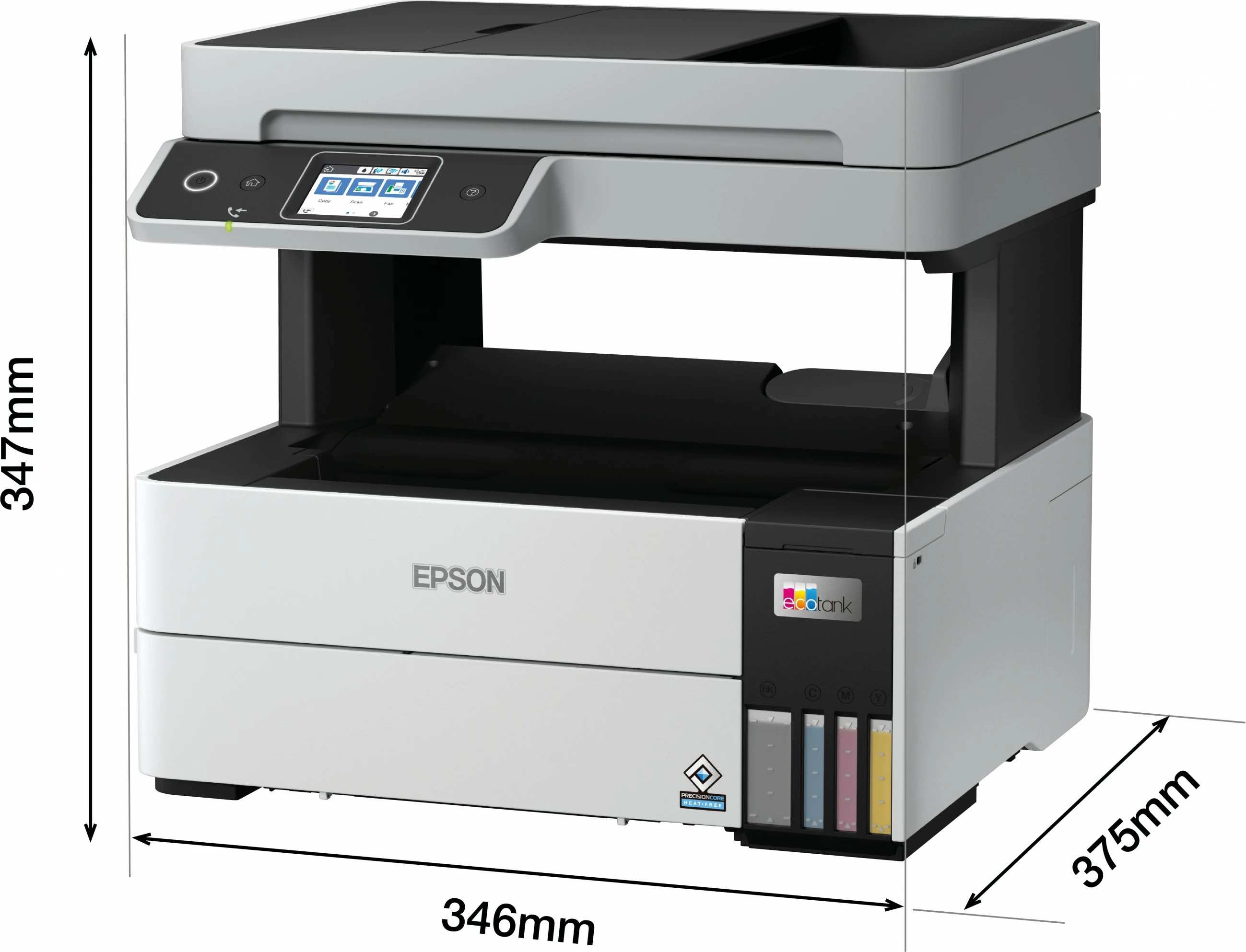Printer multifunksional Epson EcoTank ET-5170, ngjyra, A4, Wi-Fi, ekran LCD, zi/bardhë