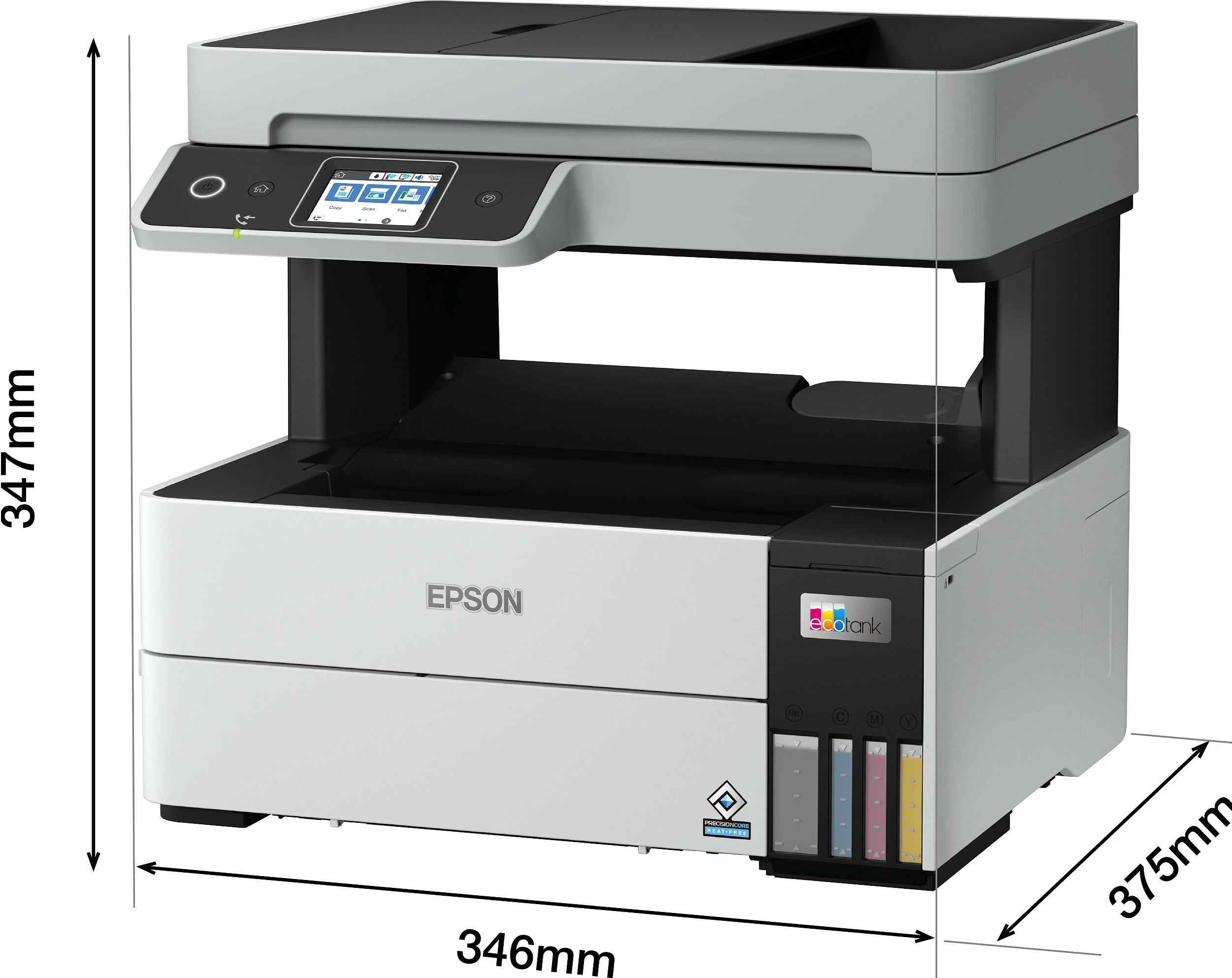 Printer multifunksional Epson EcoTank ET-5170, ngjyra, A4, Wi-Fi, ekran LCD, zi/bardhë