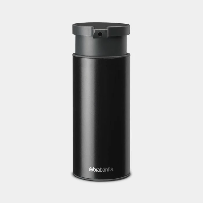 Dispenser sapuni i lëngshëm Brabantia 128448, 16.5×6.5×9.5 cm, i zi mat