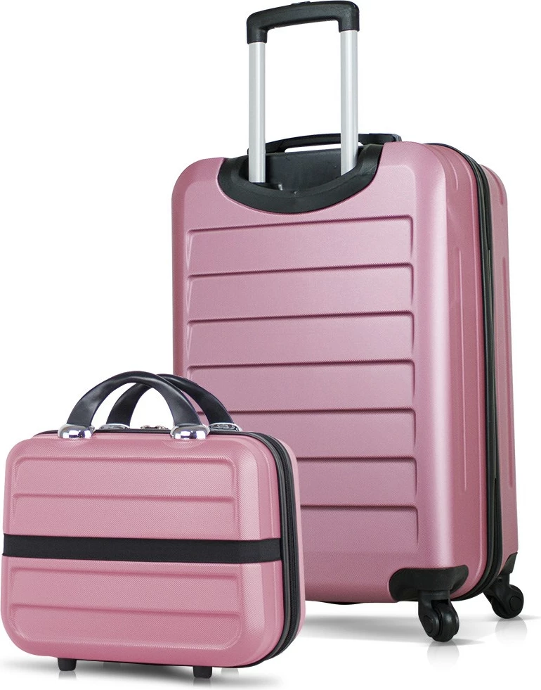 Set valixhesh (2 copë), ngjyrë rozë gold, Zoozie Bags, 8480