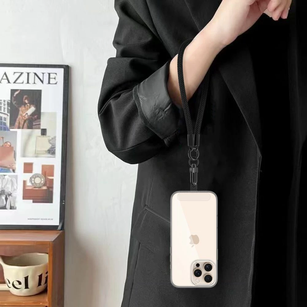 Rrip dore për celular Tech-Protect C3S, 30cm, i zi, set me 2 adapterë