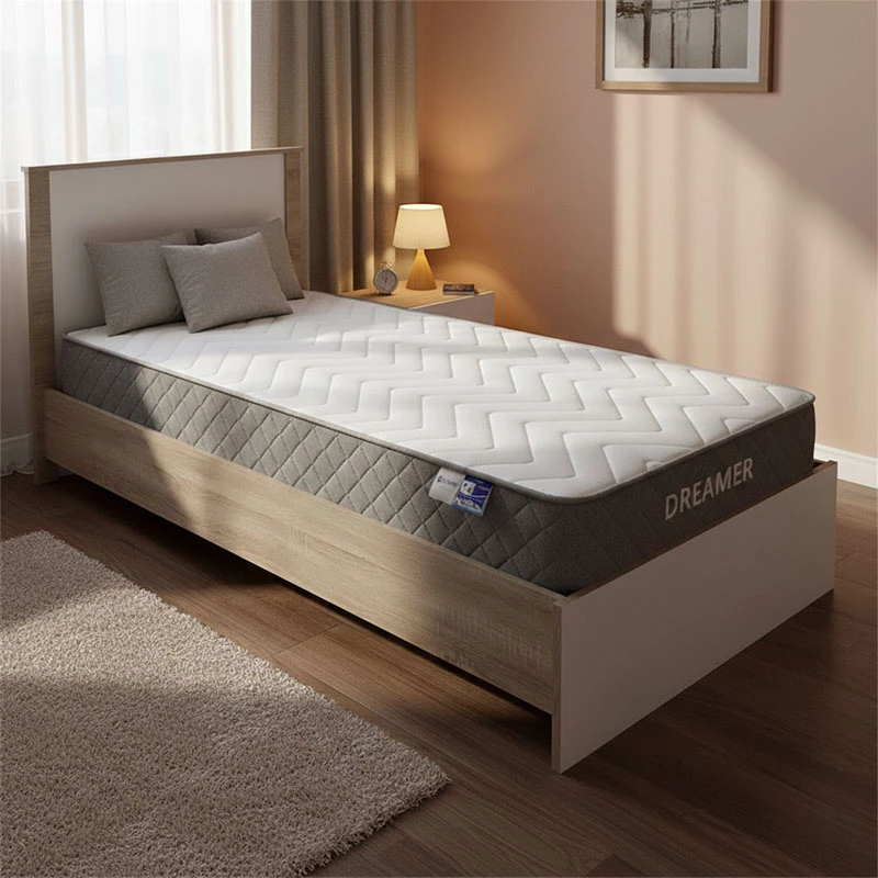 Krevat me dyshek Athos-Dreamer, sonoma-e bardhë, 90x190cm