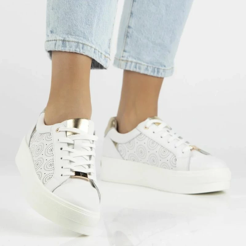 Atlete platforme Filippo DP7668/26, të bardha