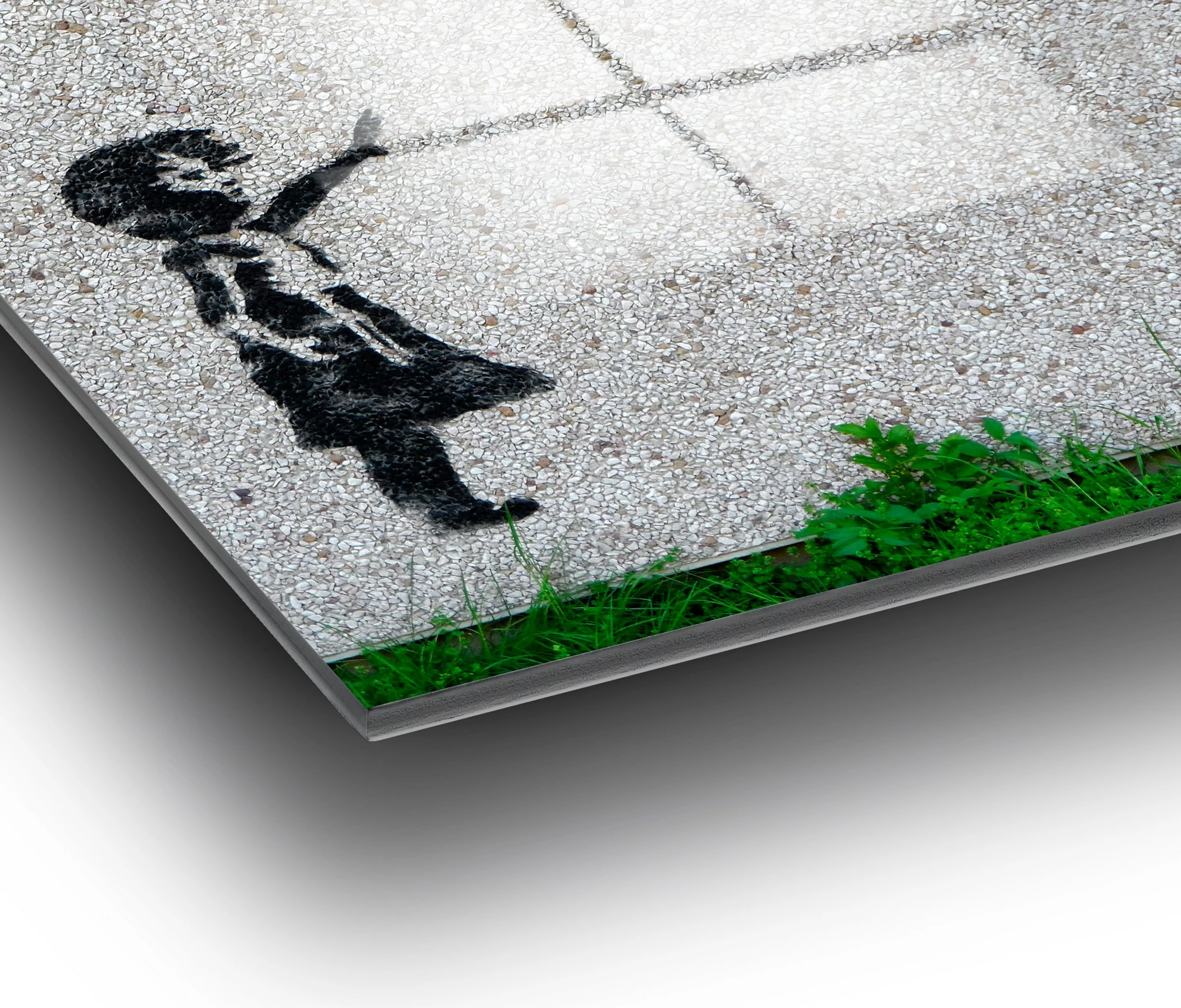 Pikturë dekorative prej xhami të temperuar, Banksy, UV-018, 45x65cm