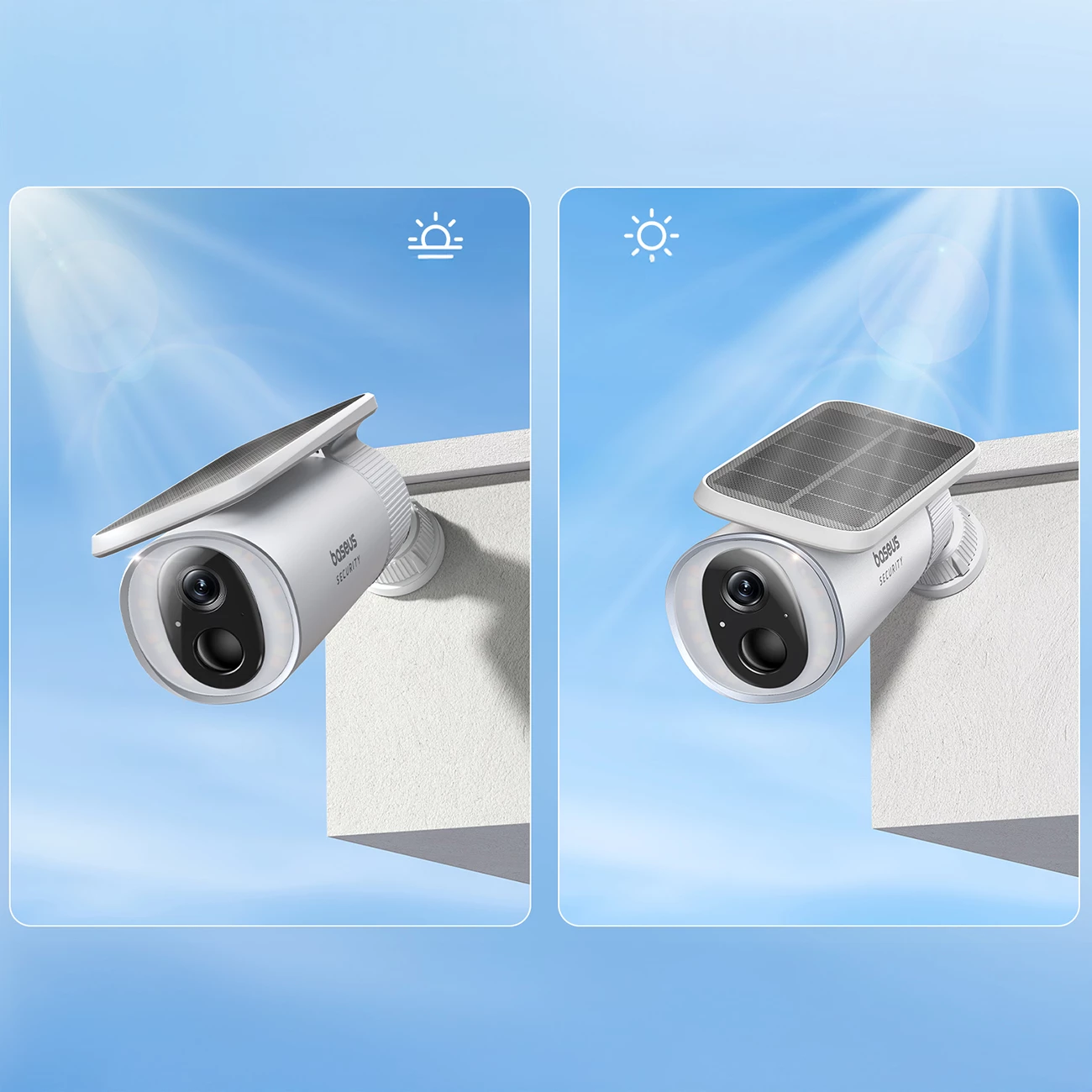 Kamerë sigurie Baseus Security S1, 2K, me panel diellor, e bardhë
