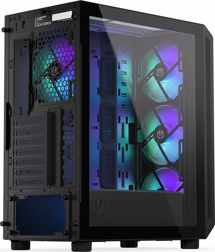 Kasë Endorfy Arx 500 ARGB EY2A011 Midi Tower ATX me xham të temperuar, 4x 140mm PWM ARGB fanë, Black