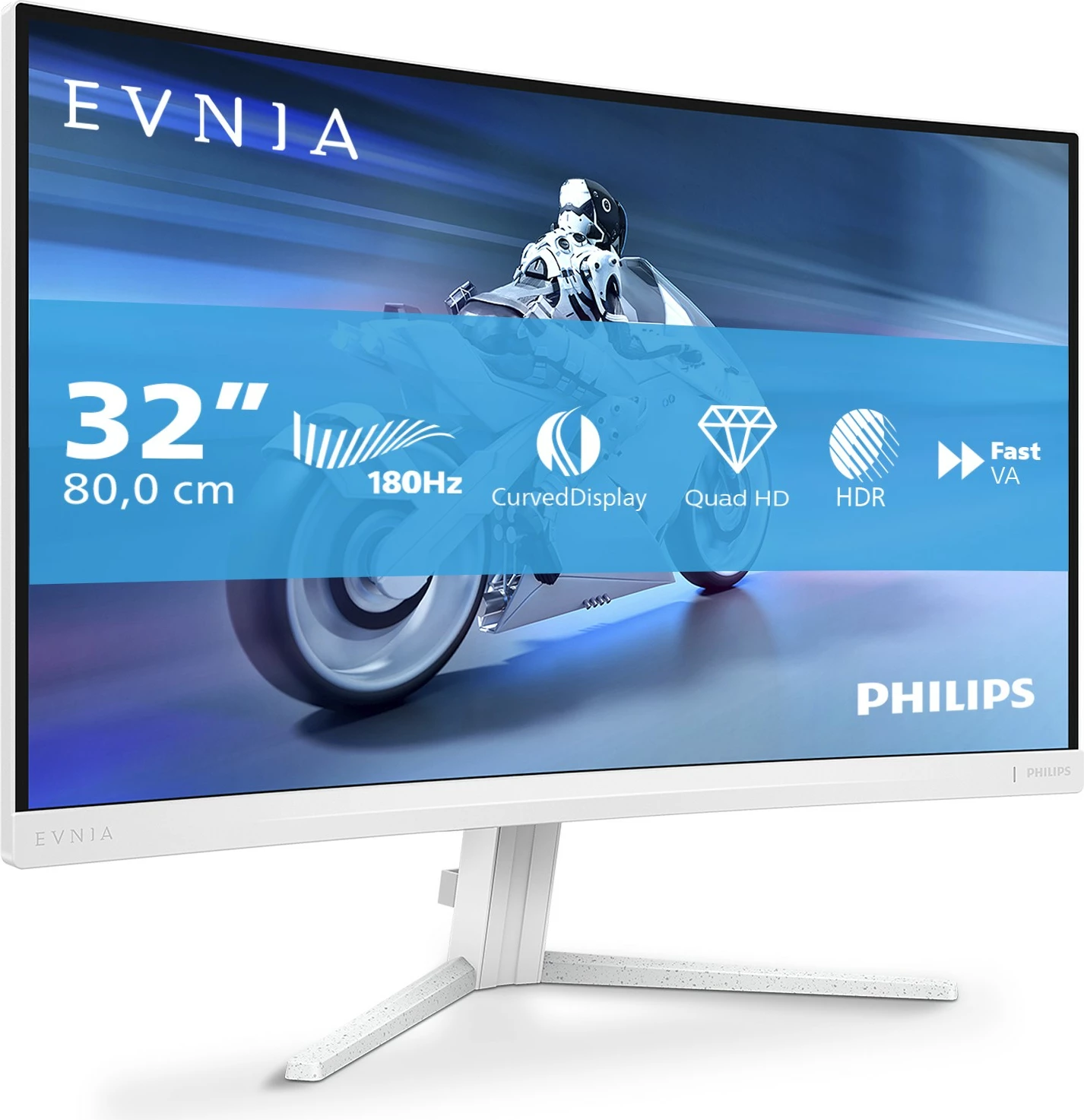 Monitor Philips Evnia 5000 32M2C5501/00, 32 inç, Full HD, 1ms, 180Hz, i bardhë