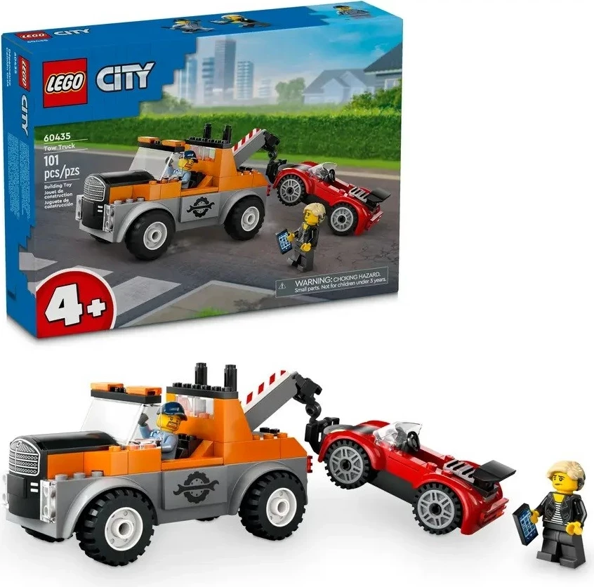 Set LEGO CITY 60435, Kamion tërheqës dhe veturë sportive
