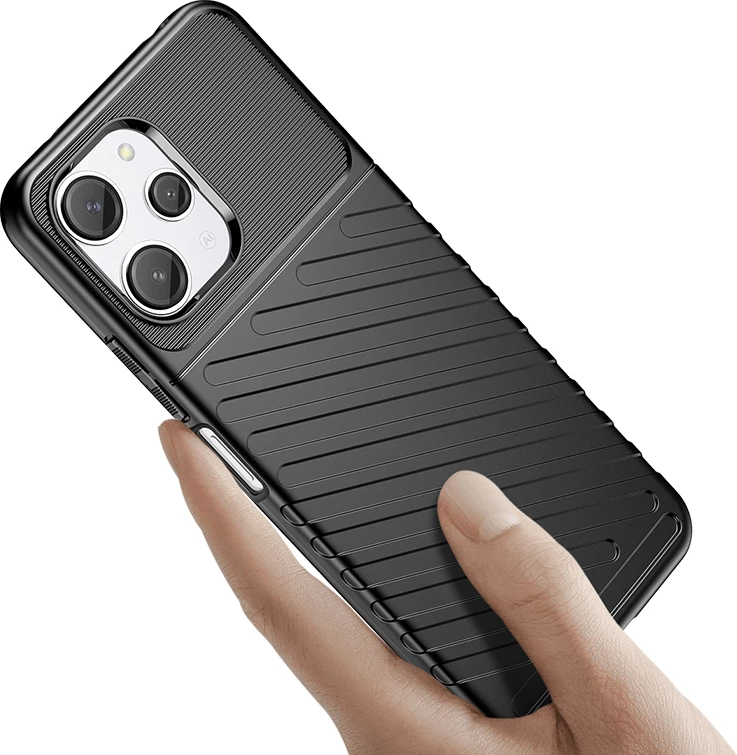 Mbështjellës Hurtel Thunder Case për Xiaomi Redmi 12, TPU, i zi