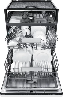 Lavastovilje Samsung DW80H73WBB0U1, e integrume plotësisht, 14 sete, 60 cm, e bardhë