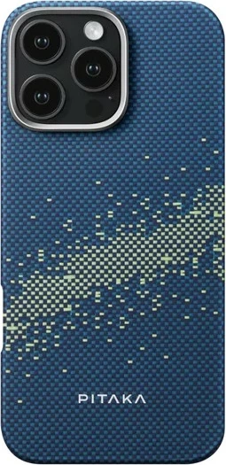 Mbështjellës Pitaka Tactile Woven Case për iPhone 16 Pro, Galaxy, kaltër 5