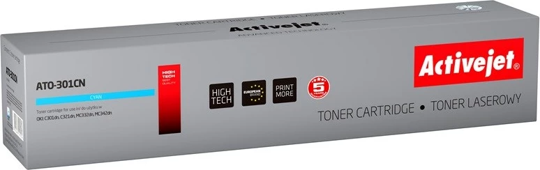 Toner zëvendësues Activejet ATO-301CN për printer OKI, i kaltër