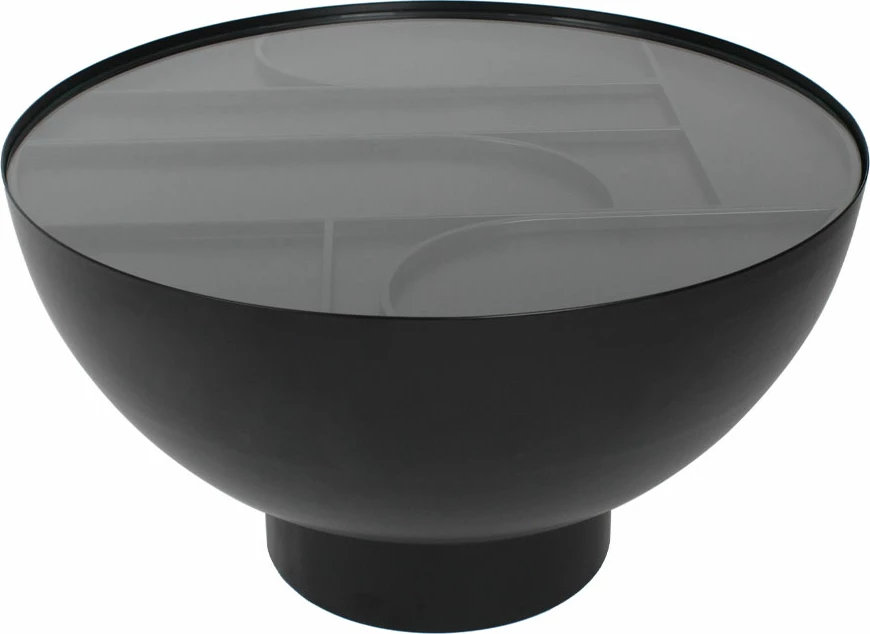 Tavolinë kafeje Arches, e zezë, 70x70x40cm