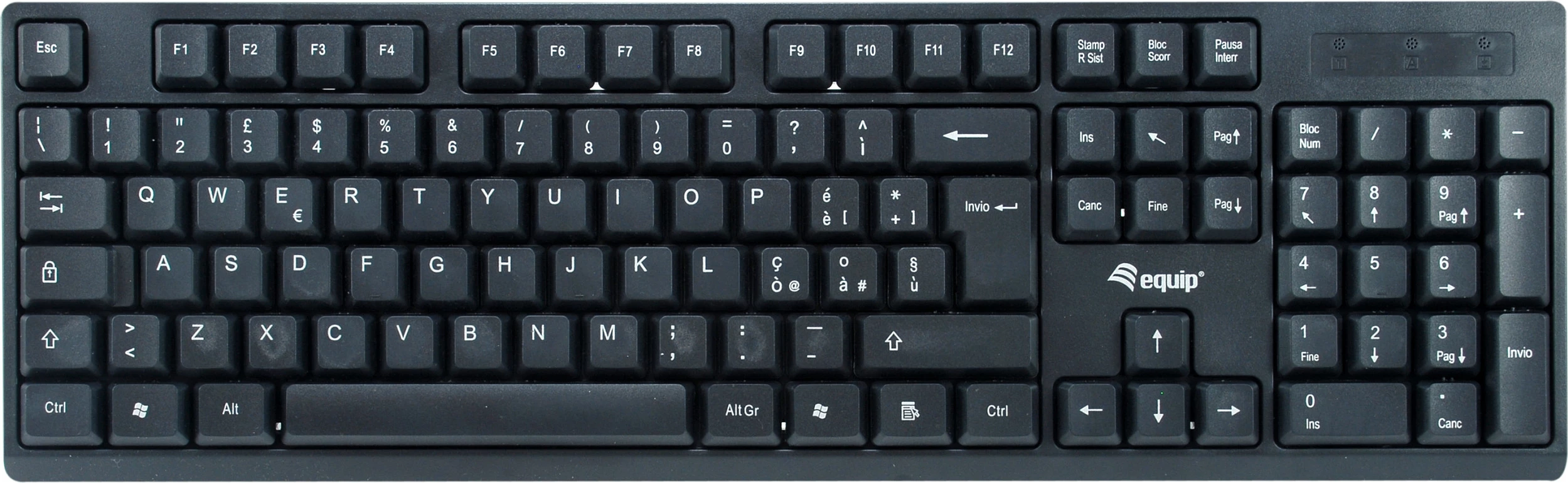 Tastierë me maus wireless Equip, IT QWERTY, full-size, e zezë