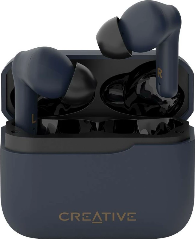 Kufje in-ear pa tela, Creative Labs, Zen Air Plus, Bluetooth 5.3 ANC deri 32h LE Audio IPX4 USB-C, blu e errët