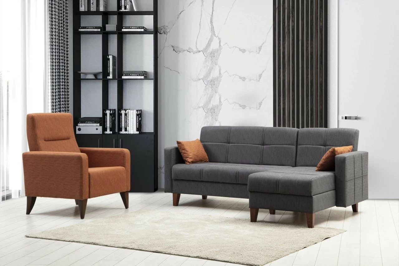 Set divanesh Atelier del Sofa, Polya L, ngjyrë gri e errët