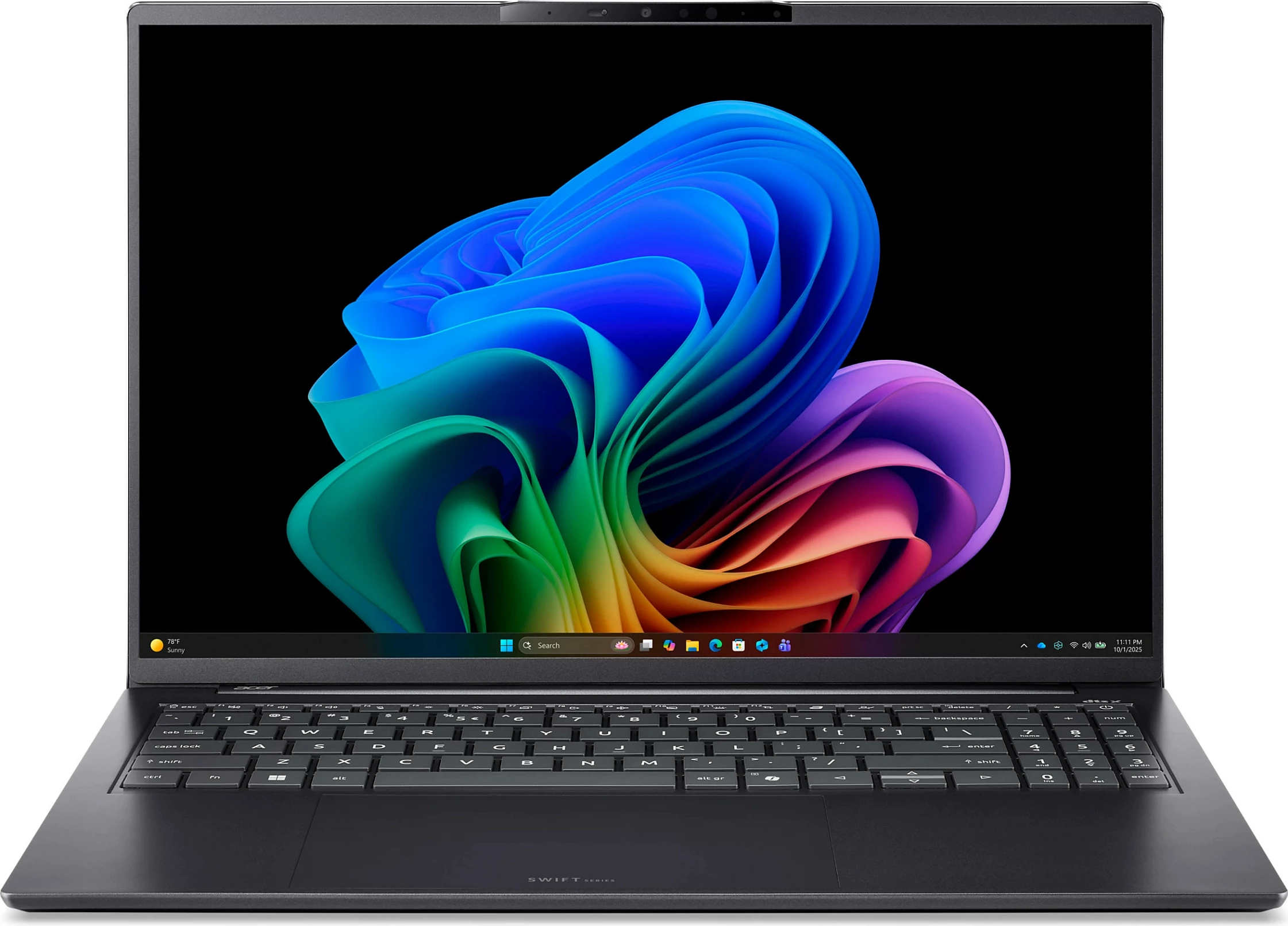 Laptop Acer Swift Go 16 AI OLED SFG16-I71-77NZ, Core Ultra 7, 16GB RAM, 512GB SSD, Windows 11 Home, gri