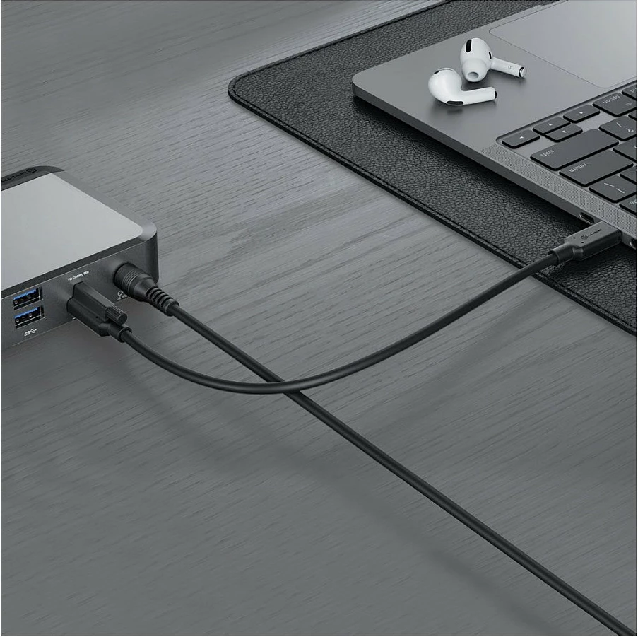 Docking station ALOGIC Prime, USB-C, Dual 4K, Power Delivery 65W, e zezë/hiri
