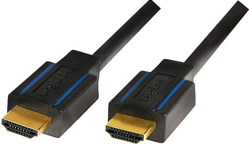 Kabllo HDMI LogiLink, A/M në A/M, 4K/60Hz, 3 m, zi/kaltër