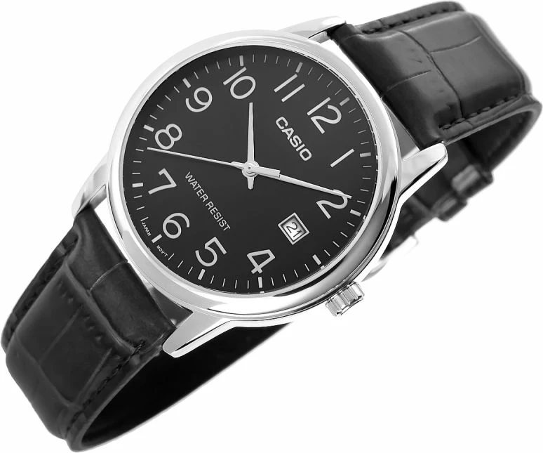 Orë dore për meshkuj Casio, e zezë