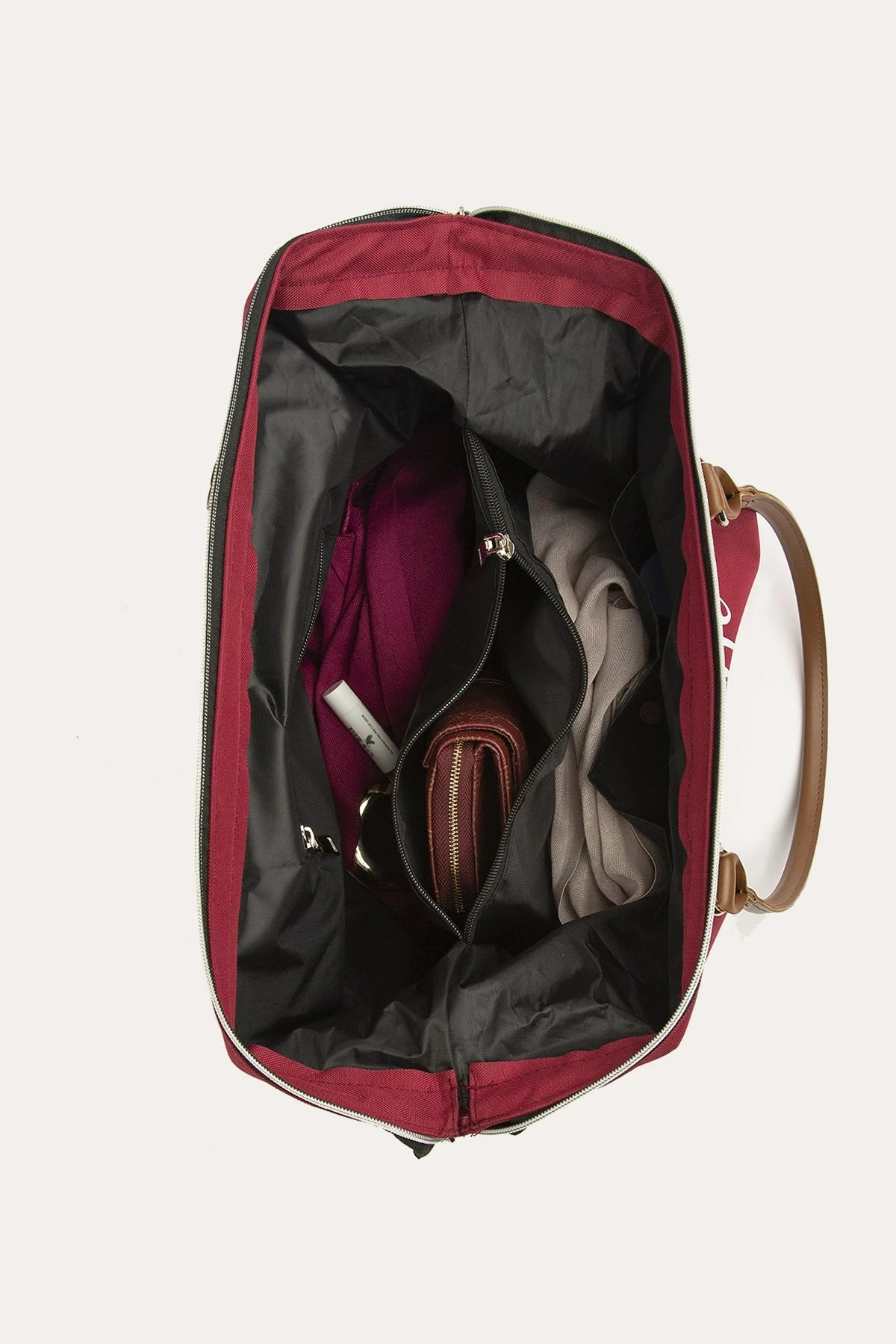 Çantë dore e madhe, ngjyrë e kuqe e errët, Zoozie Bags, 'Cocker Life'