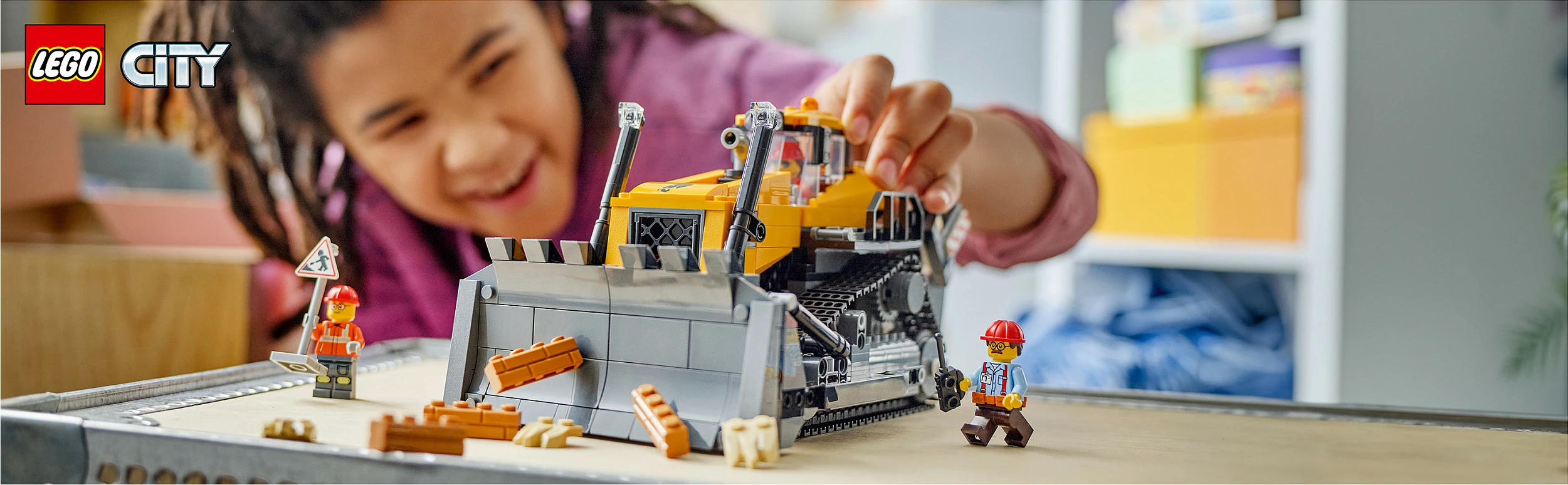 Set ndërtimi LEGO City Bulldozer i Verdhe 60466, 682 copë, 8+ vjeç, shumëngjyrësh