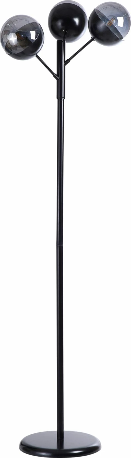 Llambë dyshemeje Opviq, 8948-3, metal dhe xham, gri e zezë, 163cm