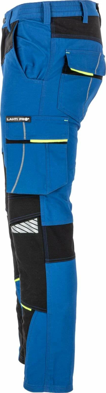 Pantallona pune LAHTI PRO L40548 270 g/m² CANVAS me 10 xhepa, zeza-blu