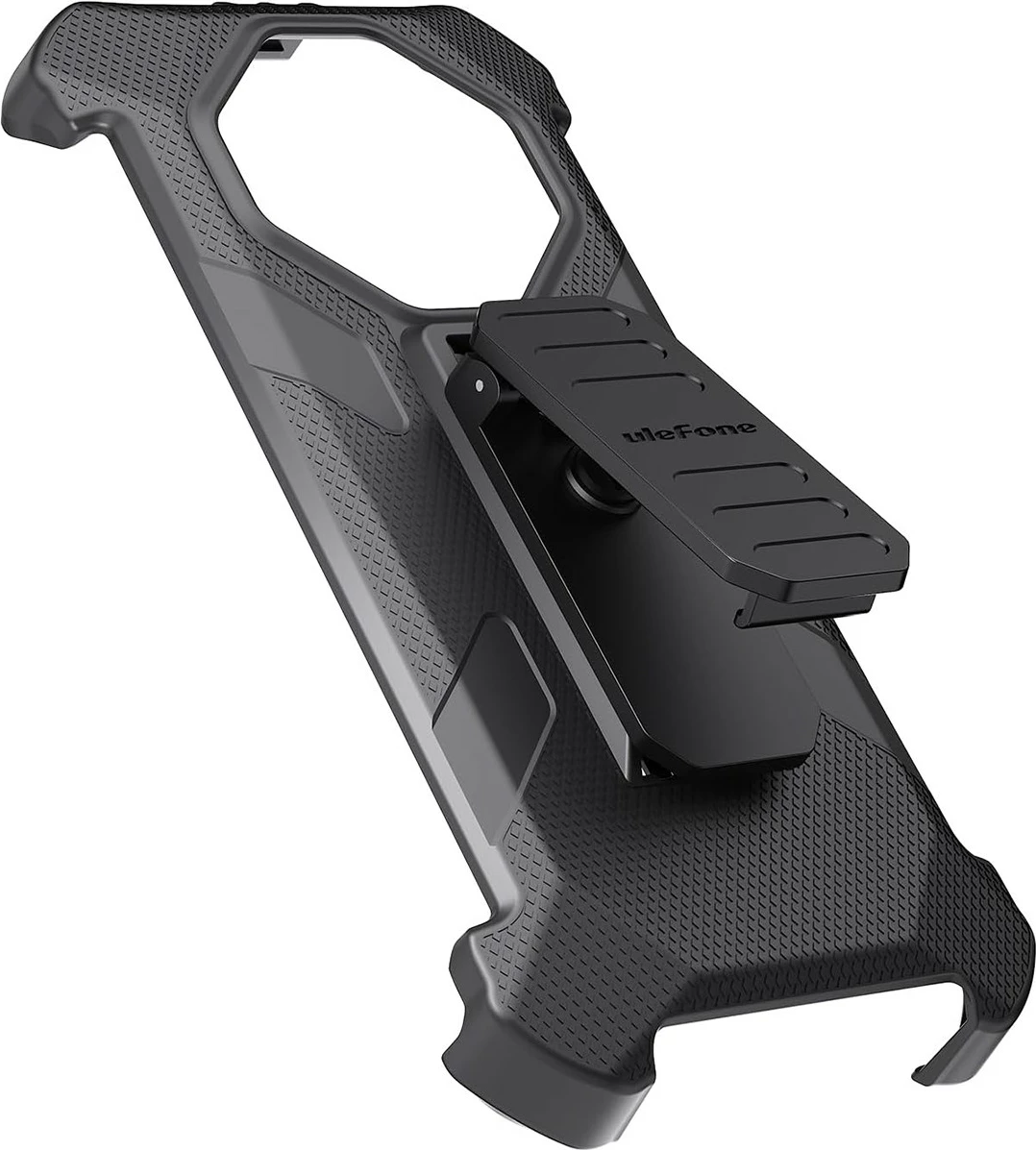 Mbështjellës celular, Ulefone Armor X16 UF-C-AX16, kasë e pasme multifunksionale 6.56", plastikë e ricikluar, me klips dhe karabinë, e zezë, set 3-pjesësh