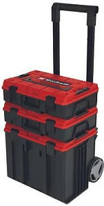 Kuti veglash me rrota Einhell E-Case Tower, 1x L + 2x S, e zezë/kuqe