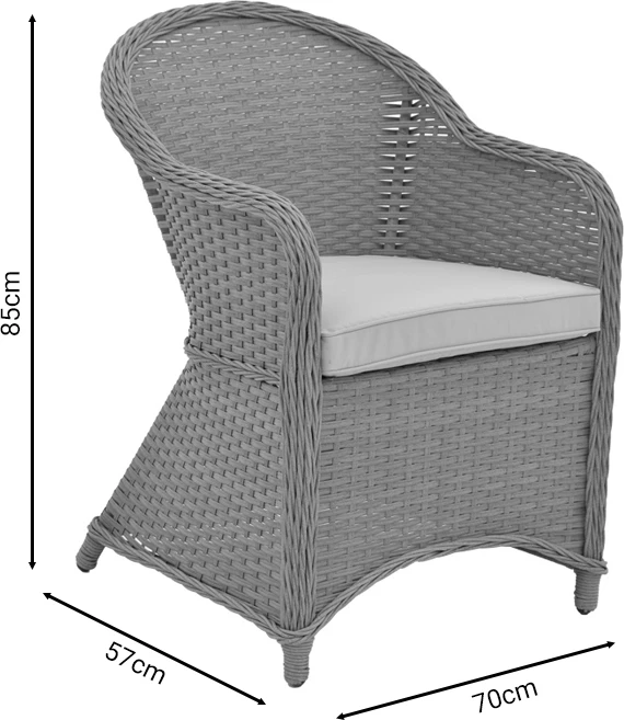 Karrige për kopsht Hadrian rattan kafe-textilene bezhë 57x70x85cm