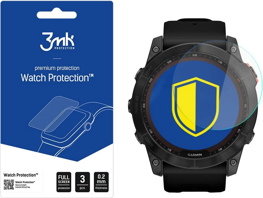 Xham mbrojtës fleksibël për smartwatch 3mk Protection, për Garmin Fenix 7X (51mm), Transparent